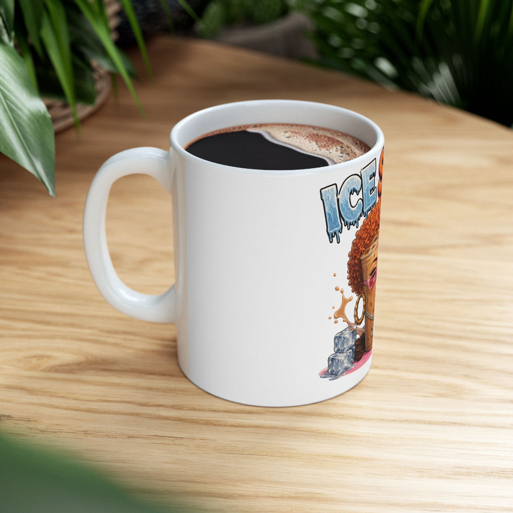 Latte Ceramic Mug — Cute Retro Coffee Graphic (11oz)