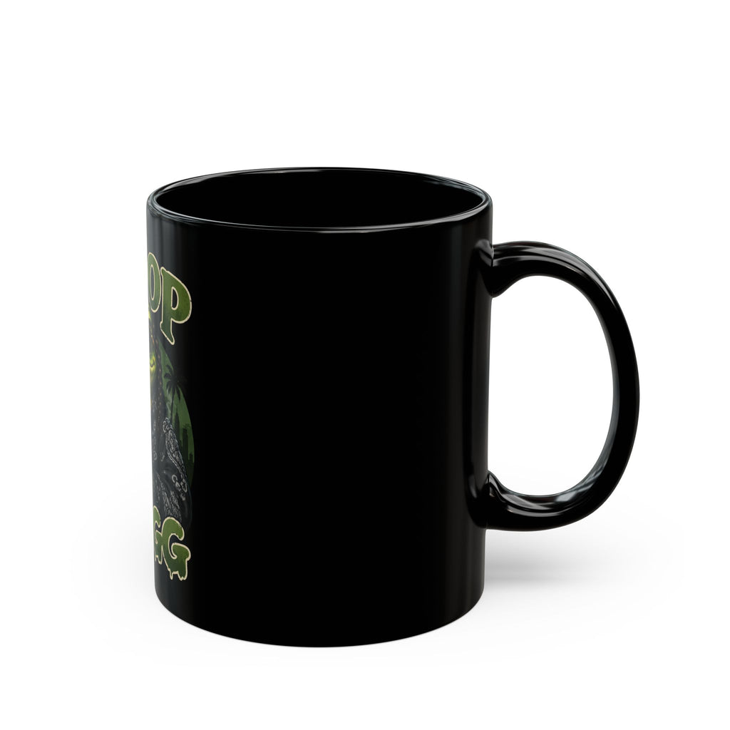 Snoop Frogg Black Coffee Mug — Funny Cannabis Frog 11oz