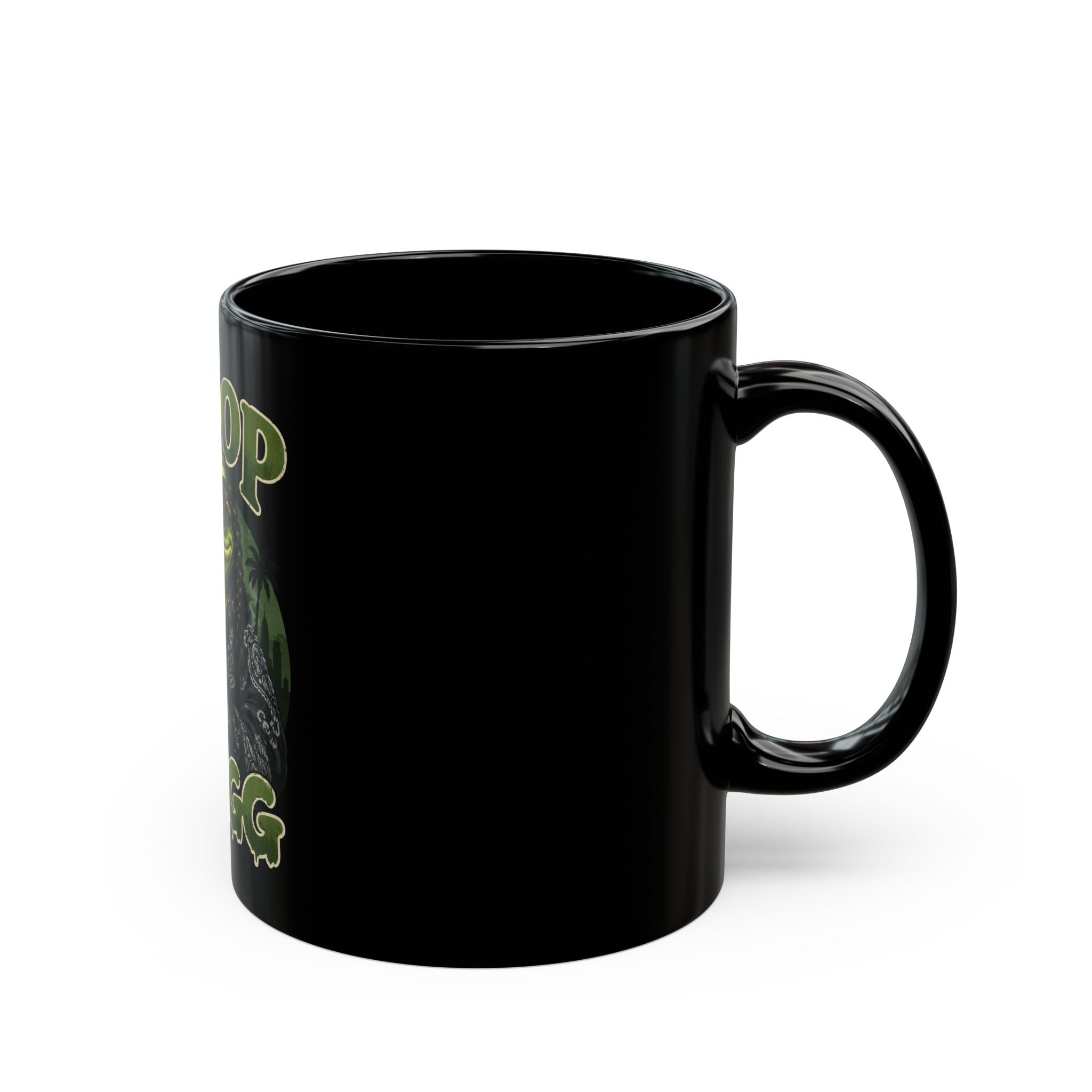 Snoop Frogg Black Coffee Mug — Funny Cannabis Frog 11oz