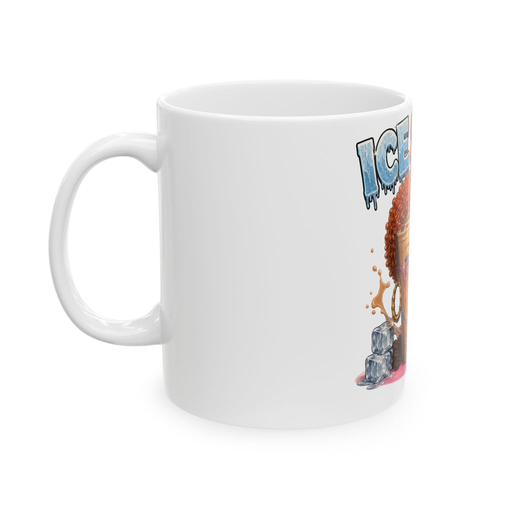 Latte Ceramic Mug — Cute Retro Coffee Graphic (11oz)
