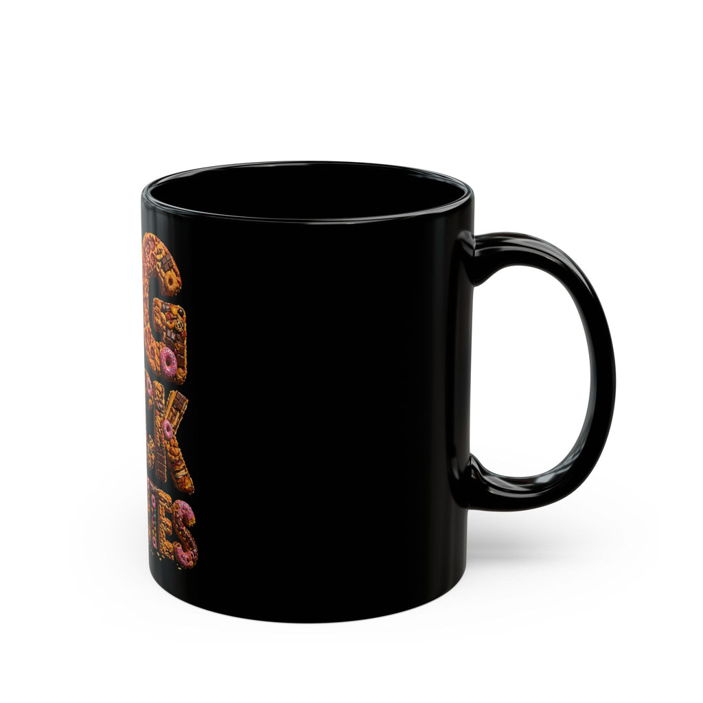 Big Back Activities Black Ceramic Mug – Funny Foodie Coffee Mug