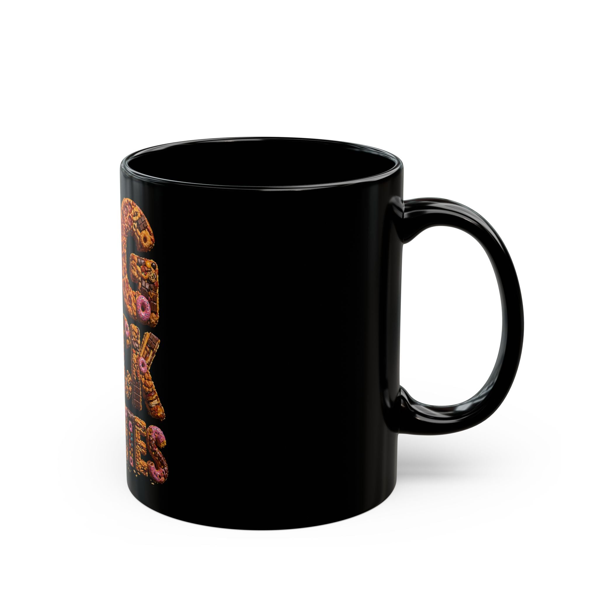 Big Back Activities Black Ceramic Mug – Funny Foodie Coffee Mug