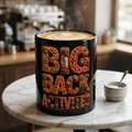 Big Back Activities Black Ceramic Mug – Funny Foodie Coffee Mug