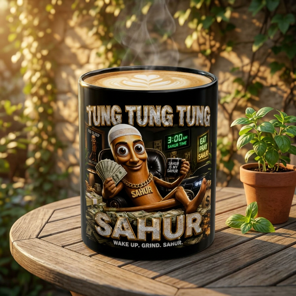 Sahur Mug — "Tung Tung Tung" Ramadan Wake-Up Coffee Mug (11oz)