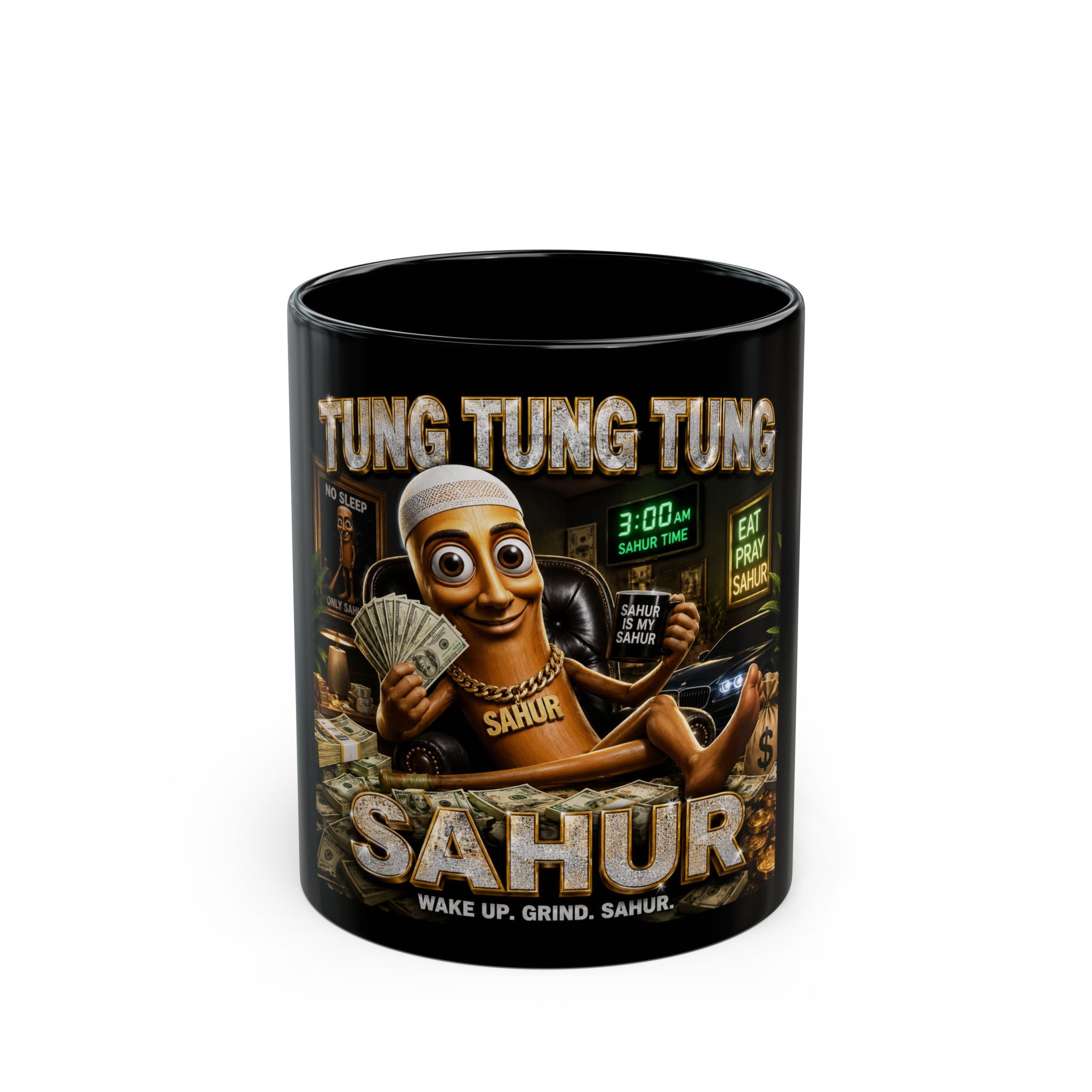 Sahur Mug — "Tung Tung Tung" Ramadan Wake-Up Coffee Mug (11oz)